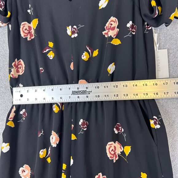 1. State Romper Womens Medium Black Floral Ruffle V-Neck Long Sleeves Casual NWT - Picture 6 of 15